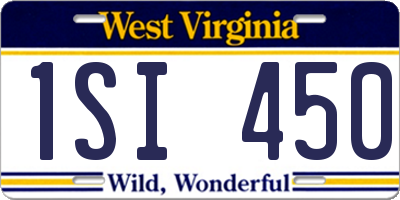 WV license plate 1SI450
