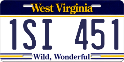 WV license plate 1SI451