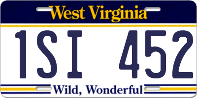 WV license plate 1SI452