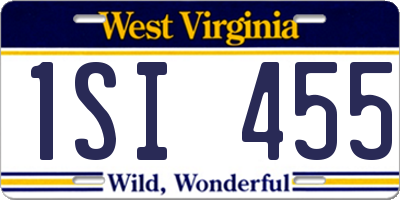 WV license plate 1SI455