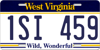 WV license plate 1SI459