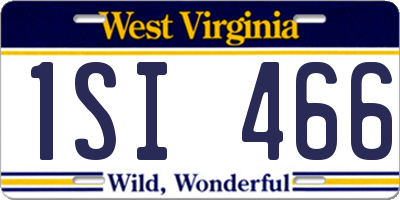 WV license plate 1SI466
