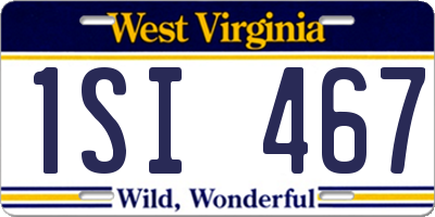 WV license plate 1SI467