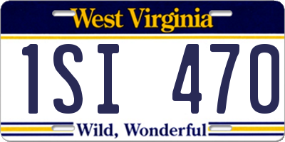 WV license plate 1SI470