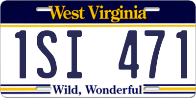 WV license plate 1SI471
