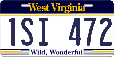 WV license plate 1SI472
