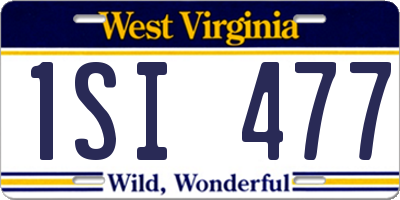 WV license plate 1SI477