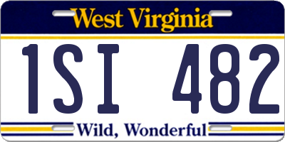 WV license plate 1SI482