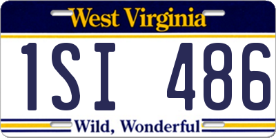 WV license plate 1SI486