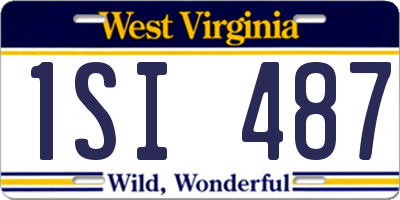 WV license plate 1SI487