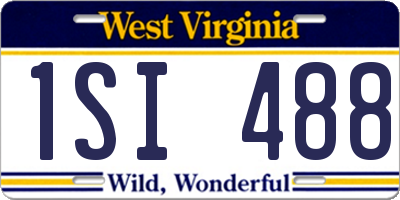 WV license plate 1SI488