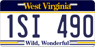 WV license plate 1SI490