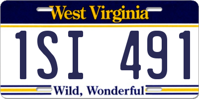 WV license plate 1SI491