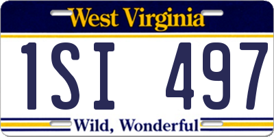 WV license plate 1SI497