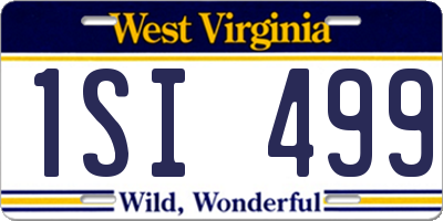 WV license plate 1SI499