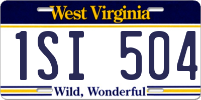 WV license plate 1SI504