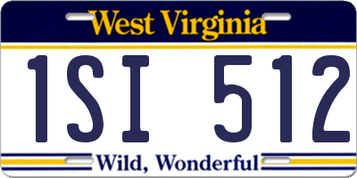 WV license plate 1SI512