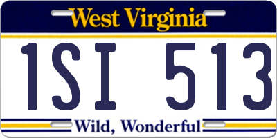 WV license plate 1SI513