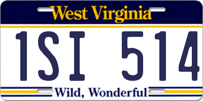WV license plate 1SI514