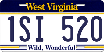 WV license plate 1SI520