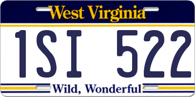 WV license plate 1SI522