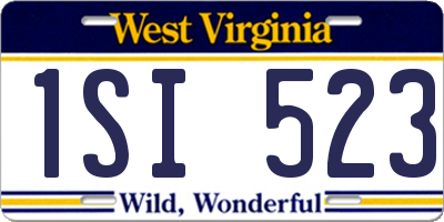 WV license plate 1SI523