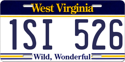 WV license plate 1SI526