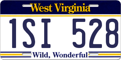 WV license plate 1SI528