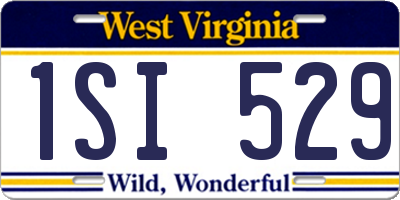 WV license plate 1SI529