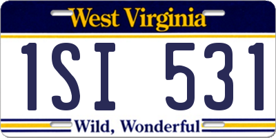 WV license plate 1SI531