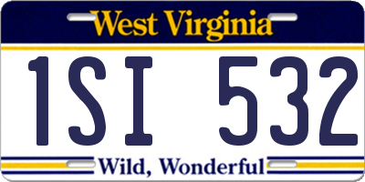 WV license plate 1SI532