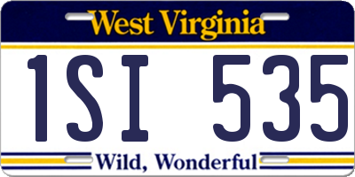 WV license plate 1SI535