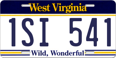 WV license plate 1SI541