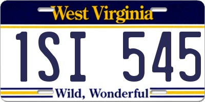 WV license plate 1SI545
