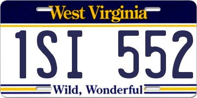 WV license plate 1SI552