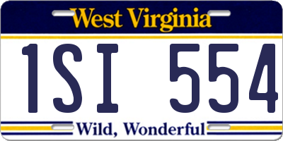 WV license plate 1SI554