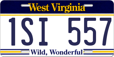 WV license plate 1SI557