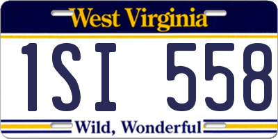 WV license plate 1SI558