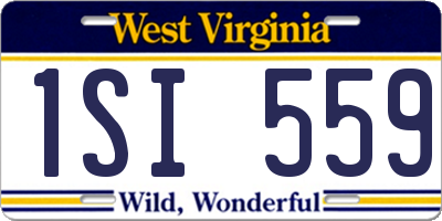 WV license plate 1SI559