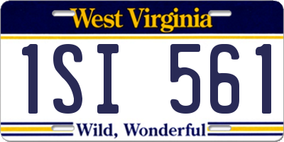 WV license plate 1SI561