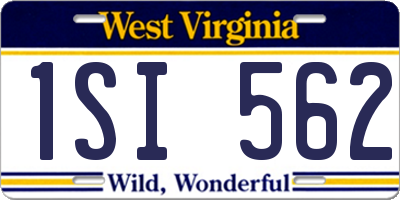 WV license plate 1SI562