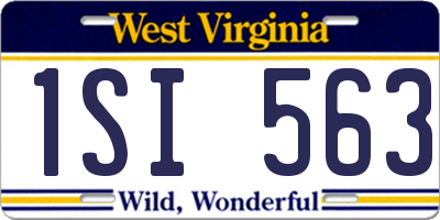 WV license plate 1SI563