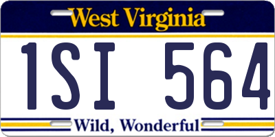 WV license plate 1SI564