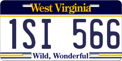 WV license plate 1SI566