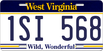 WV license plate 1SI568