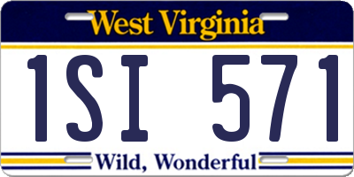 WV license plate 1SI571