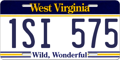 WV license plate 1SI575