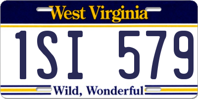 WV license plate 1SI579