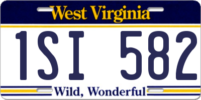 WV license plate 1SI582