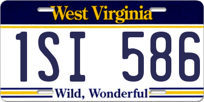WV license plate 1SI586